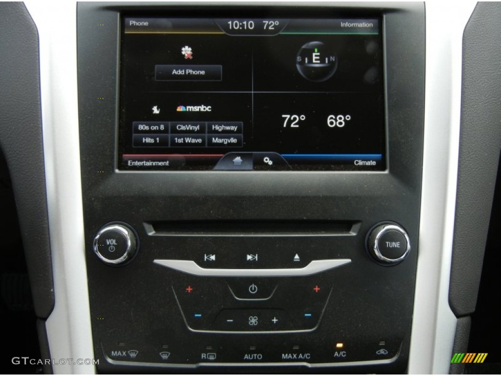 2013 Fusion Hybrid SE - Ice Storm Metallic / SE Appearance Package Charcoal Black/Red Stitching photo #10