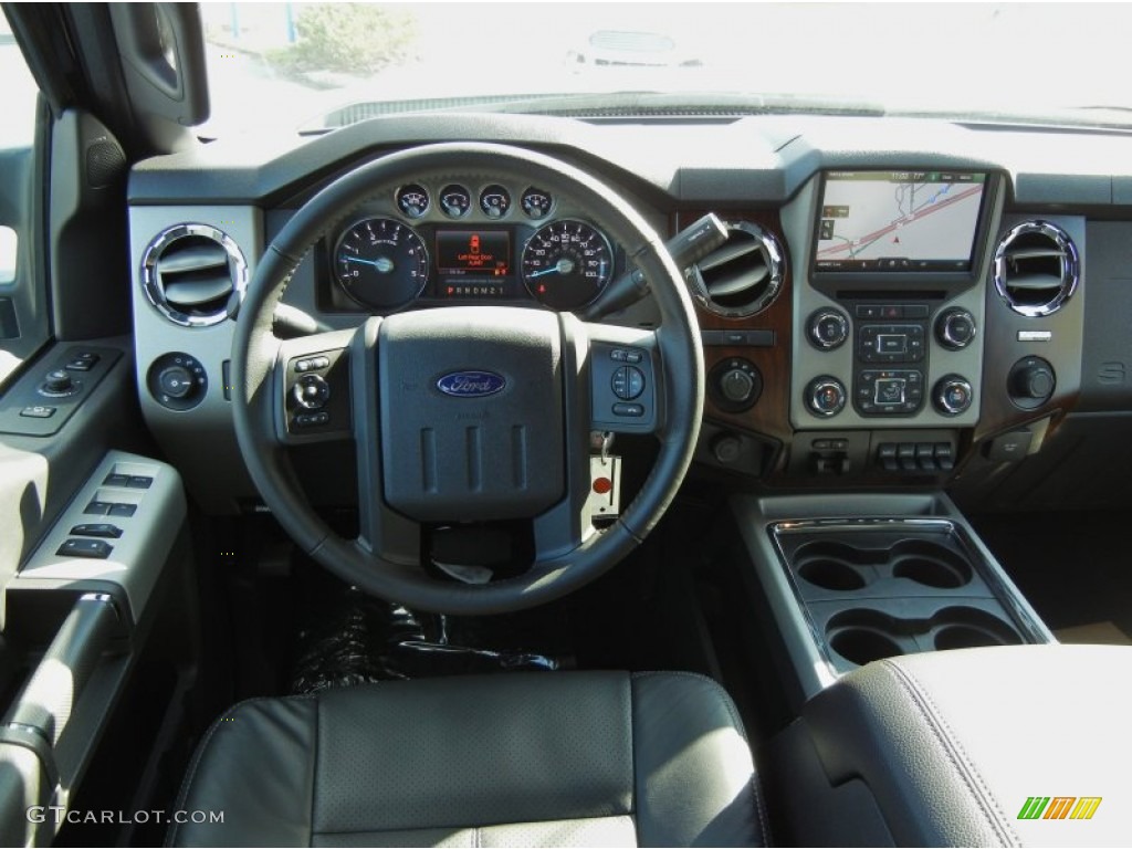 2013 Ford F450 Super Duty Lariat Crew Cab 4x4 Black Dashboard Photo #74934589