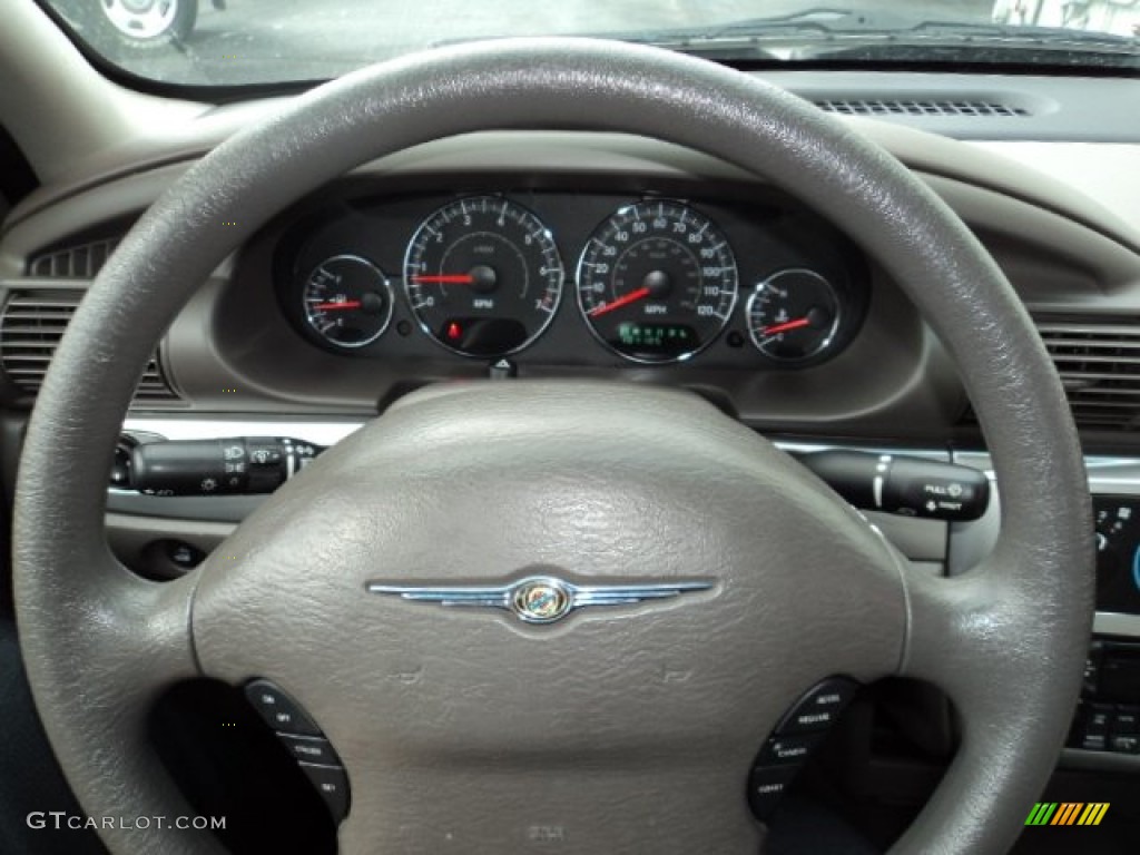 2005 Chrysler Sebring Touring Sedan Dark Slate Gray Steering Wheel Photo #74934646