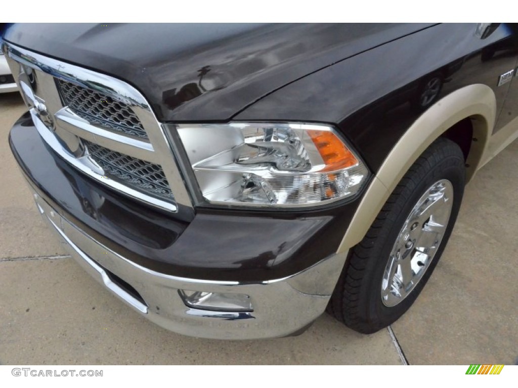 2011 Ram 1500 Laramie Crew Cab - Rugged Brown Pearl / Light Pebble Beige/Bark Brown photo #12