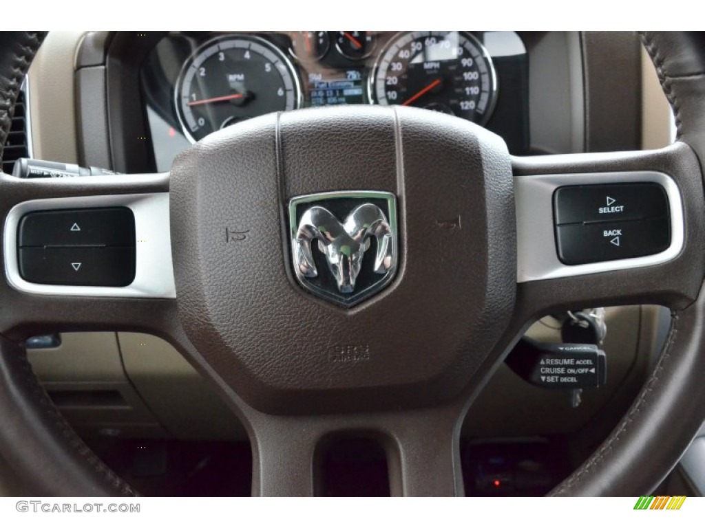 2011 Ram 1500 Laramie Crew Cab - Rugged Brown Pearl / Light Pebble Beige/Bark Brown photo #21