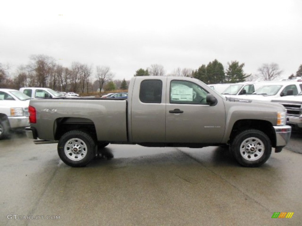 Graystone Metallic 2013 Chevrolet Silverado 2500HD LS Extended Cab 4x4 Exterior Photo #74937393