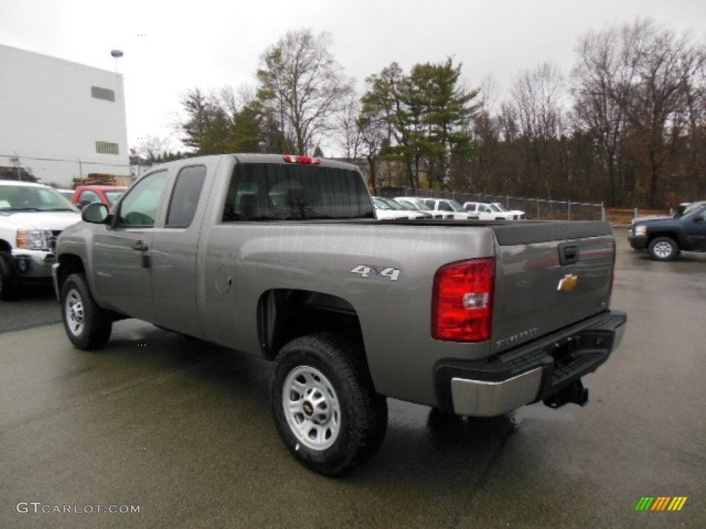 2013 Silverado 2500HD LS Extended Cab 4x4 - Graystone Metallic / Dark Titanium photo #8