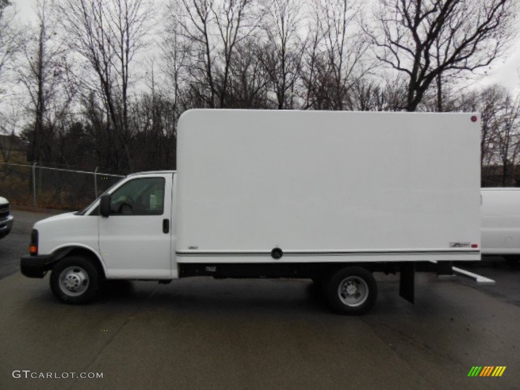 2013 Express Cutaway 3500 Moving Van - Summit White / Medium Pewter photo #1