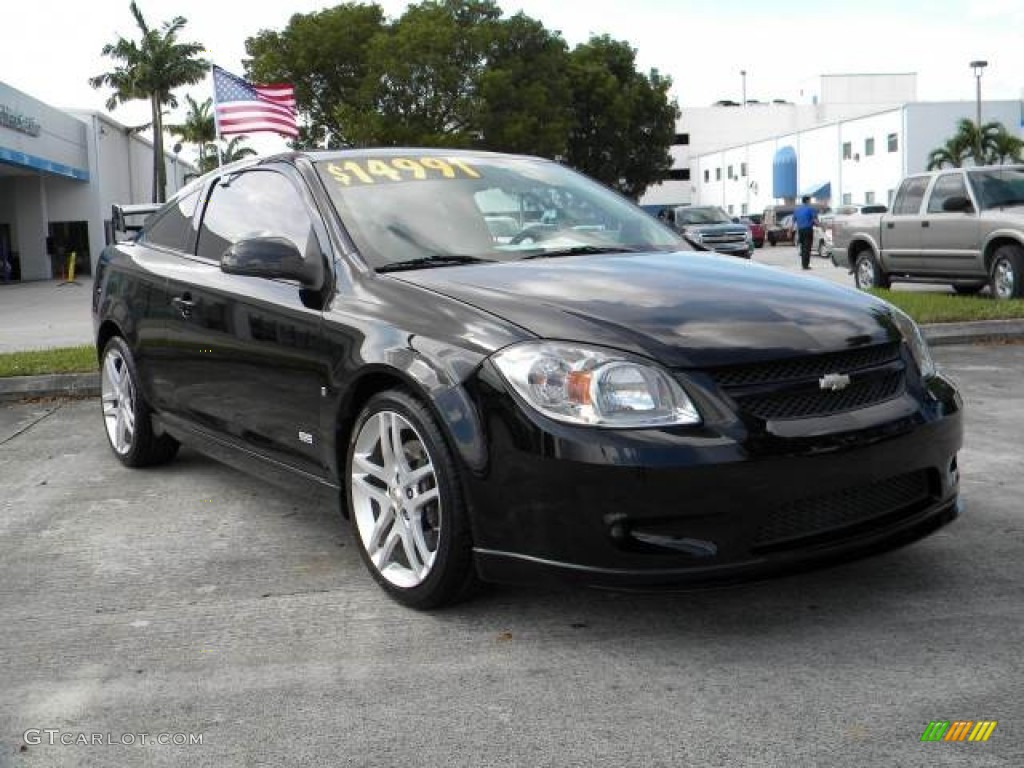 2009 Cobalt SS Coupe - Black / Ebony/Ebony UltraLux/Red Pipping photo #1