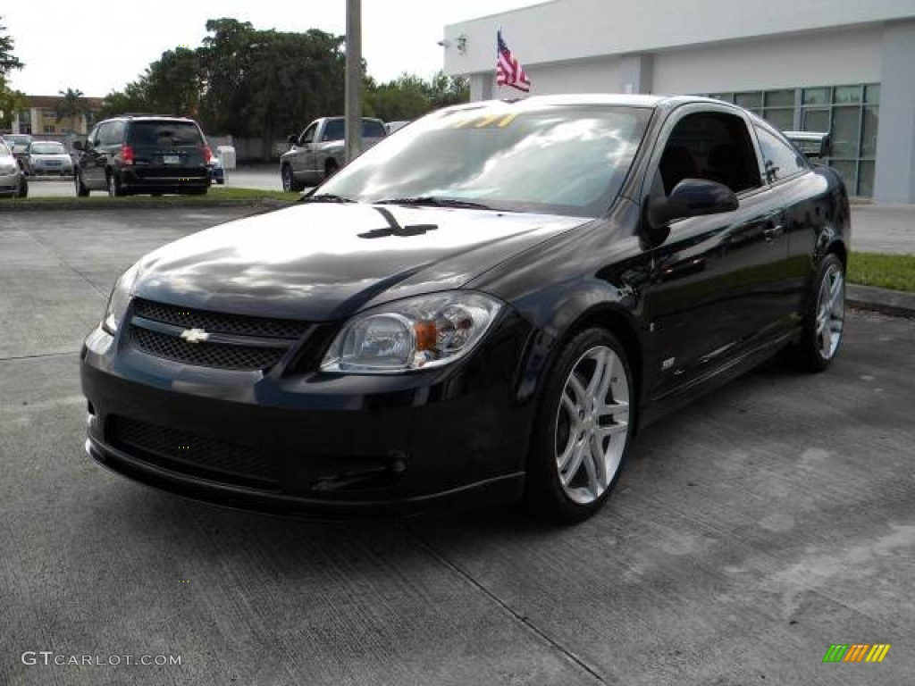 2009 Cobalt SS Coupe - Black / Ebony/Ebony UltraLux/Red Pipping photo #7