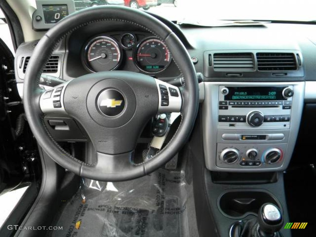 2009 Chevrolet Cobalt SS Coupe Ebony/Ebony UltraLux/Red Pipping Dashboard Photo #74941870