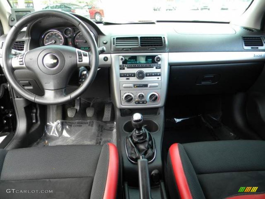 2009 Chevrolet Cobalt SS Coupe Ebony/Ebony UltraLux/Red Pipping Dashboard Photo #74941888