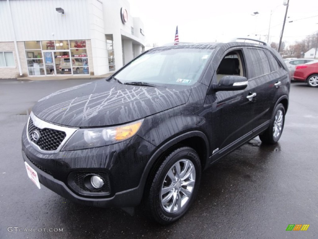 Ebony Black 2011 Kia Sorento EX V6 AWD Exterior Photo #74943181