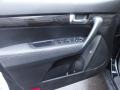 2011 Kia Sorento Black/Beige Interior Door Panel Photo