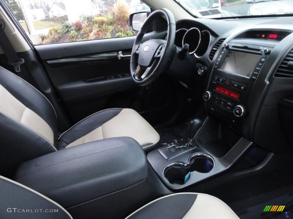 Black/Beige Interior 2011 Kia Sorento EX V6 AWD Photo #74943424