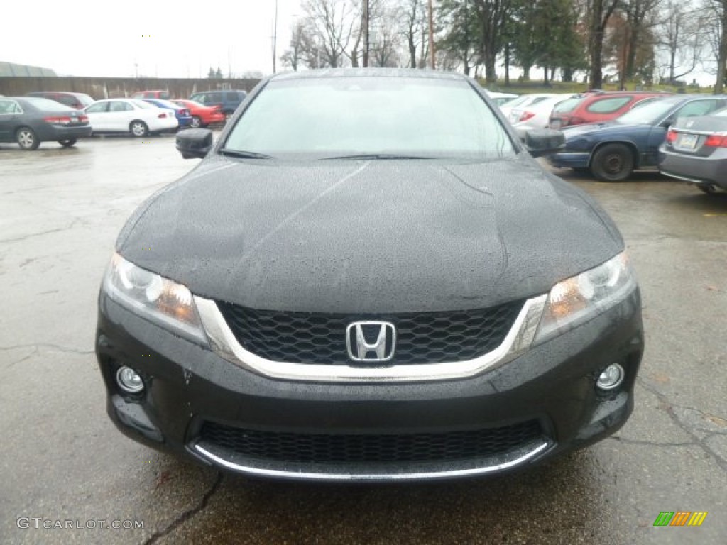 2013 Accord EX-L Coupe - Crystal Black Pearl / Black photo #7