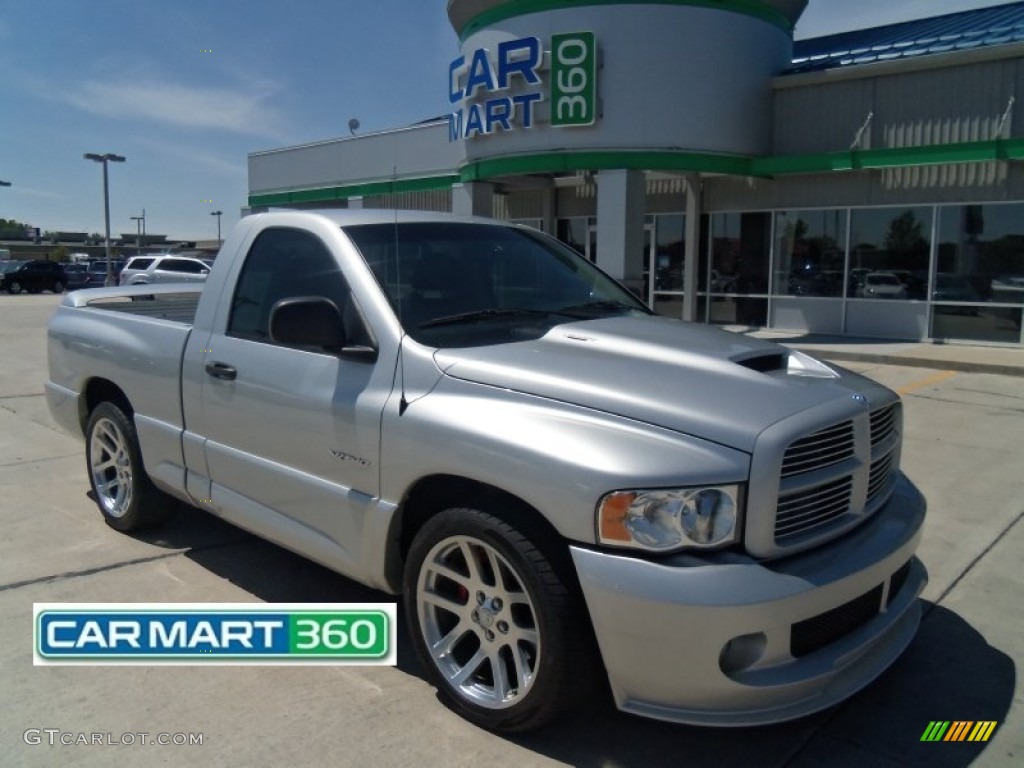 2004 Ram 1500 SRT-10 Regular Cab - Bright Silver Metallic / Dark Slate Gray photo #1