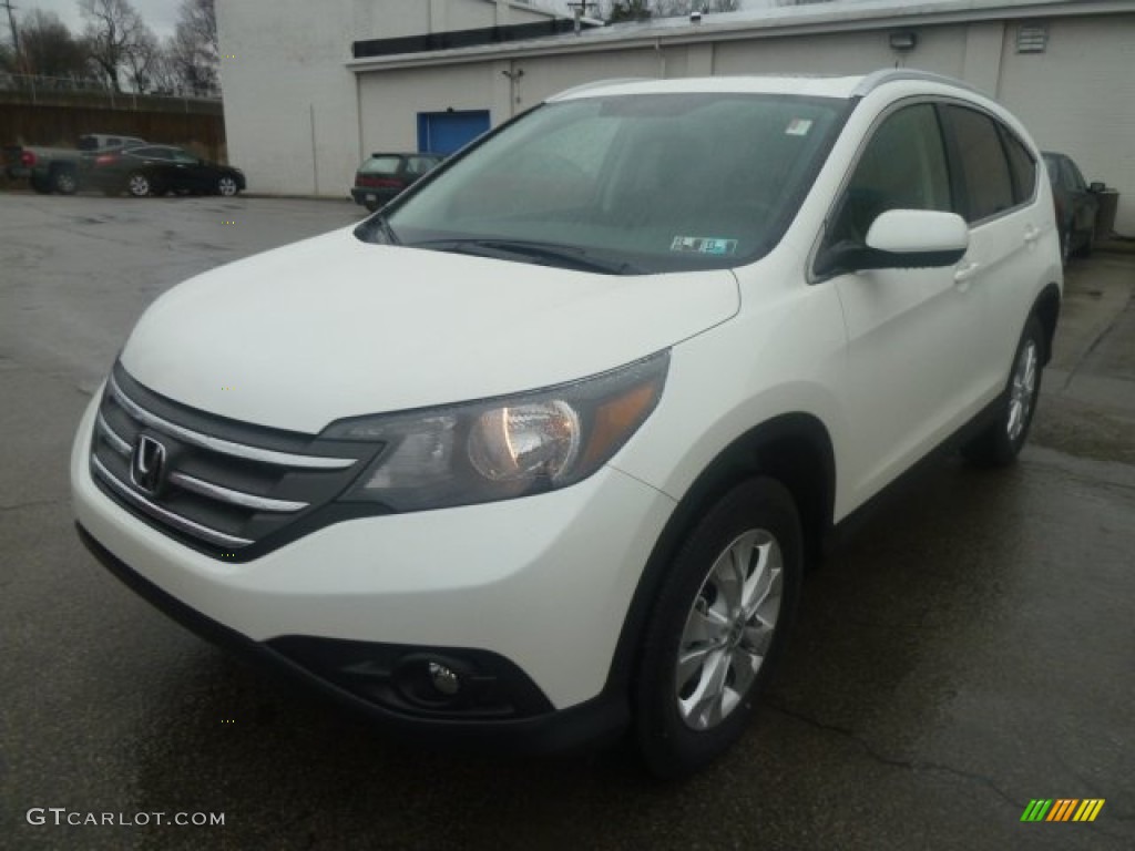 2013 CR-V EX-L AWD - White Diamond Pearl / Black photo #8