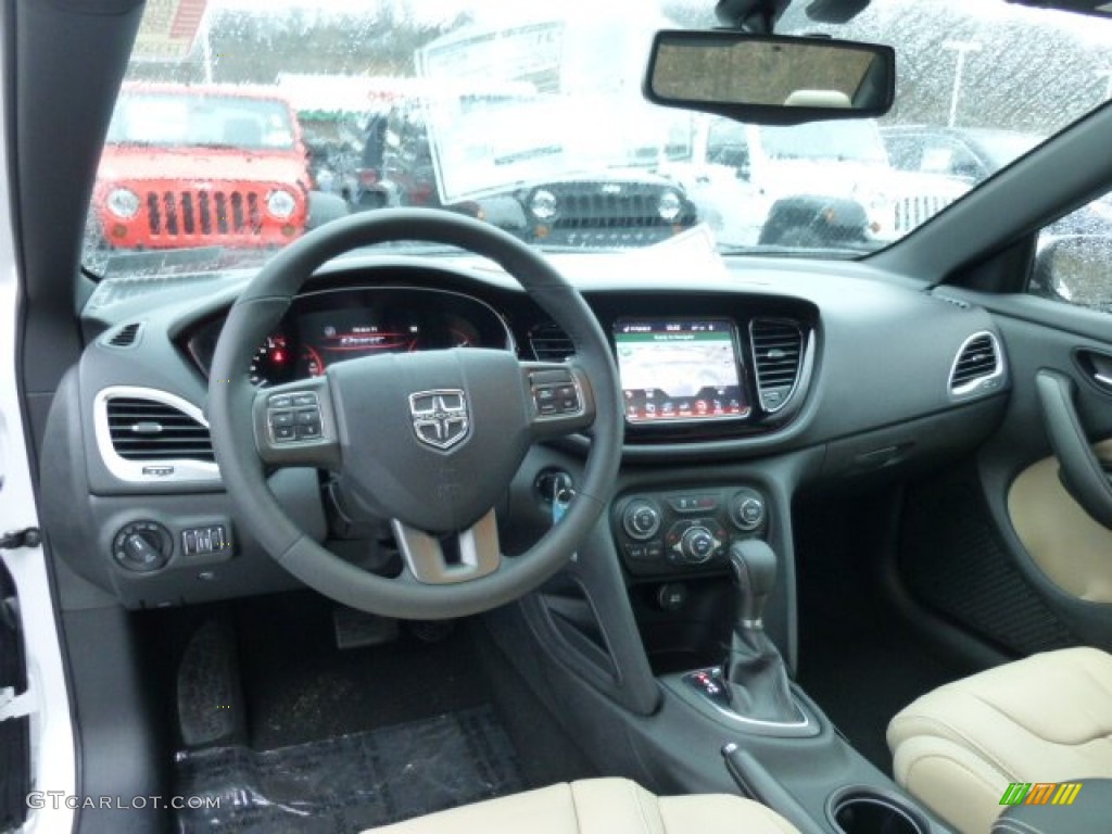 2013 Dodge Dart Limited Black/Light Frost Dashboard Photo #74944882