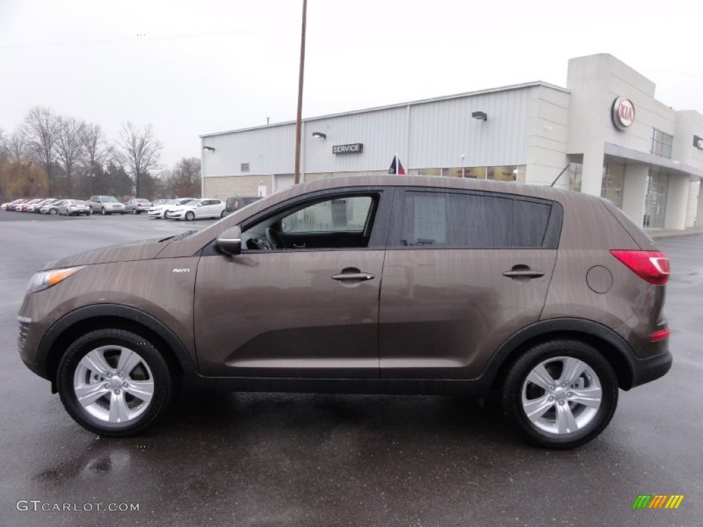 2012 Sportage LX AWD - Sand Track / Black photo #9