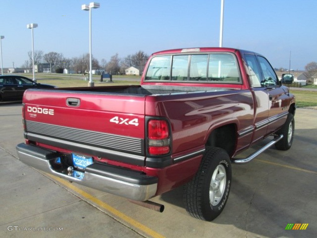 1996 Ram 1500 SLT Extended Cab 4x4 - Claret Red Pearl / Gray photo #8