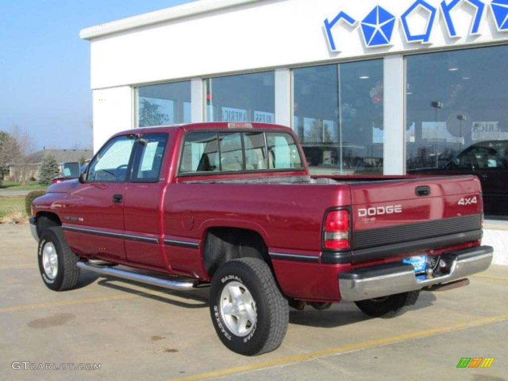 1996 Ram 1500 SLT Extended Cab 4x4 - Claret Red Pearl / Gray photo #12