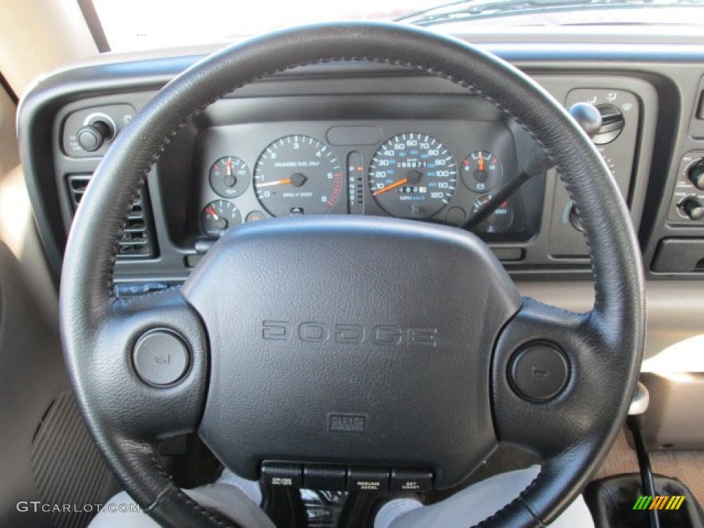 1996 Dodge Ram 1500 SLT Extended Cab 4x4 Gray Steering Wheel Photo #74945365