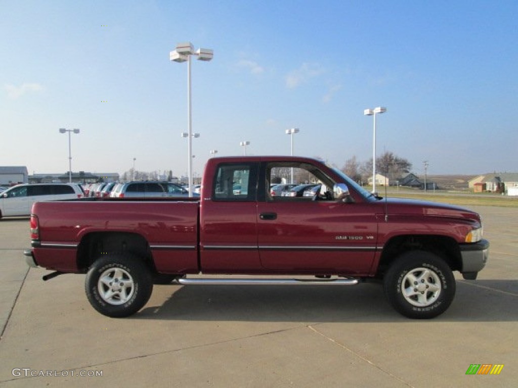 1996 Ram 1500 SLT Extended Cab 4x4 - Claret Red Pearl / Gray photo #28