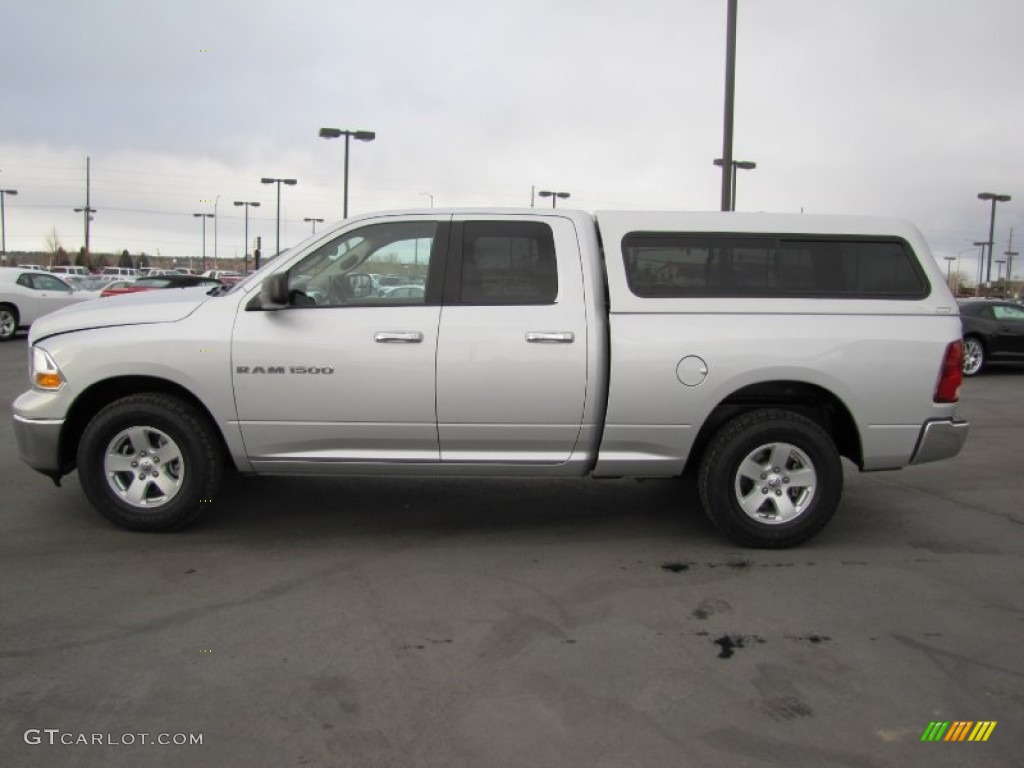 2011 Ram 1500 SLT Quad Cab 4x4 - Bright Silver Metallic / Dark Slate Gray/Medium Graystone photo #4