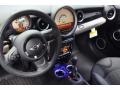 2013 Mini Cooper Carbon Black Checkered Cloth Interior Dashboard Photo