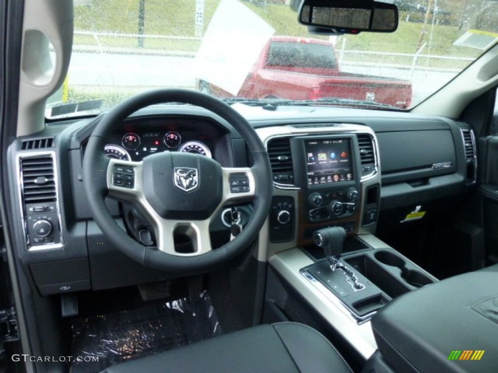 Black Interior 2013 Ram 1500 Laramie Quad Cab 4x4 Photo #74945989