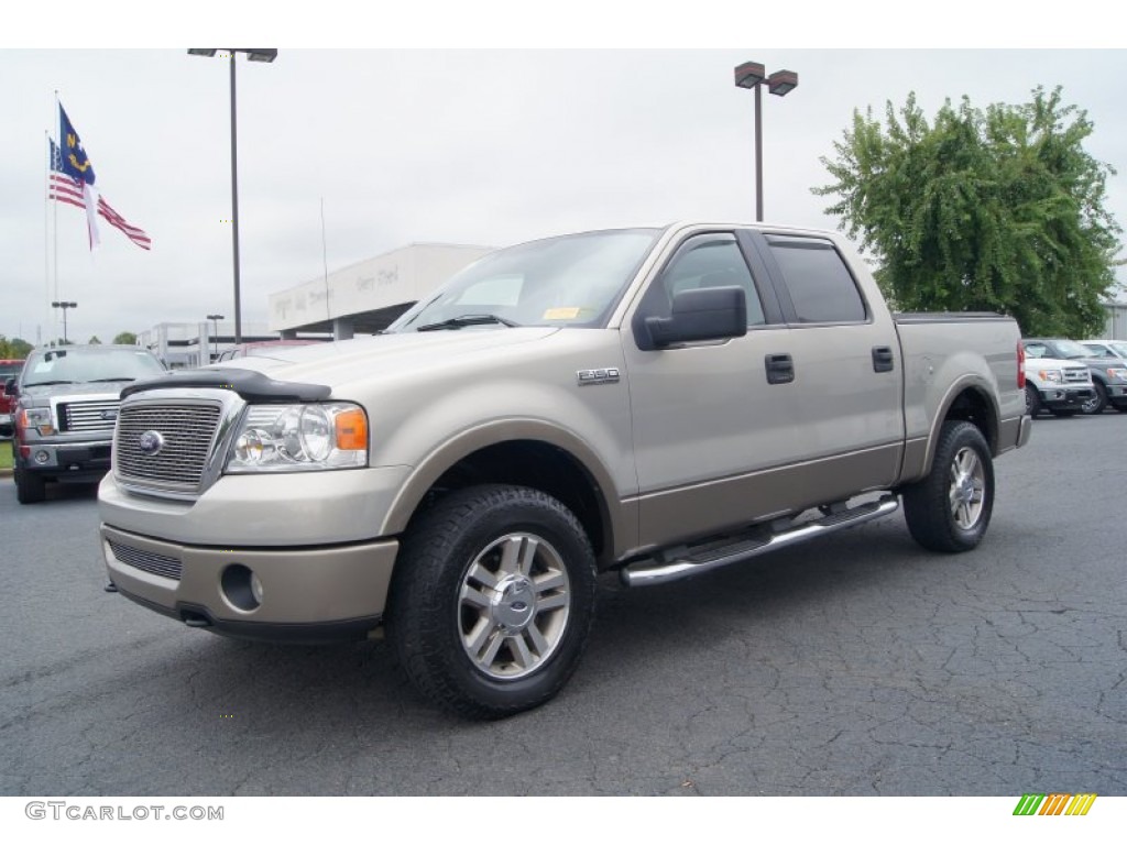 2006 F150 Lariat SuperCrew 4x4 - Smokestone Metallic / Black photo #6