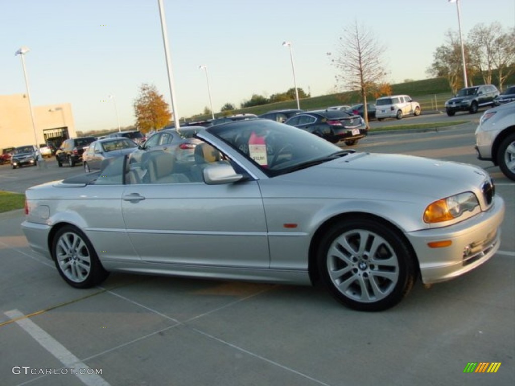 2002 3 Series 330i Convertible - Titanium Silver Metallic / Grey photo #9