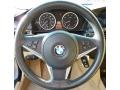 Beige 2007 BMW 5 Series 550i Sedan Steering Wheel