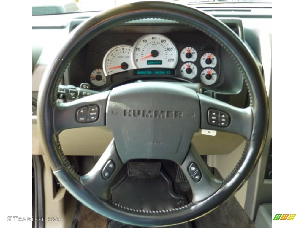 2003 Hummer H2 SUV Wheat Steering Wheel Photo #74953132
