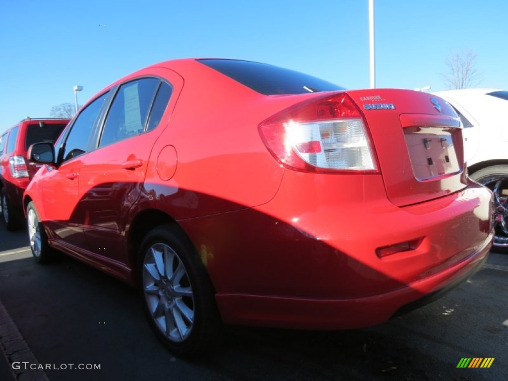 2009 SX4 Sport Sedan - Vivid Red / Black photo #2