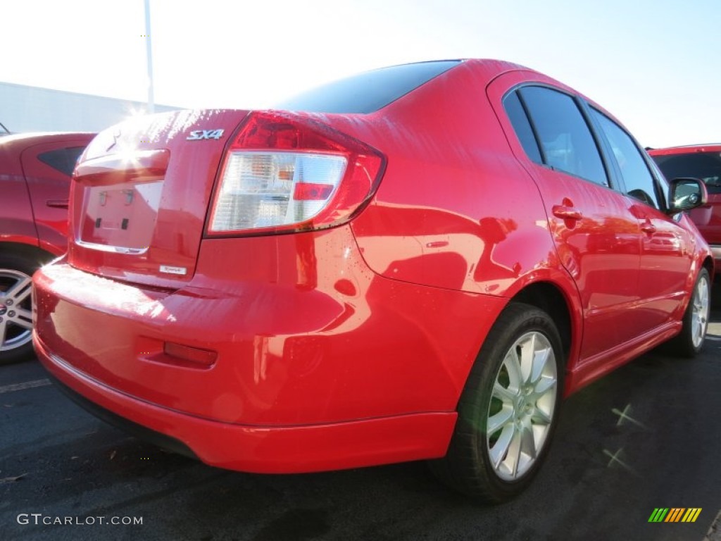 2009 SX4 Sport Sedan - Vivid Red / Black photo #3