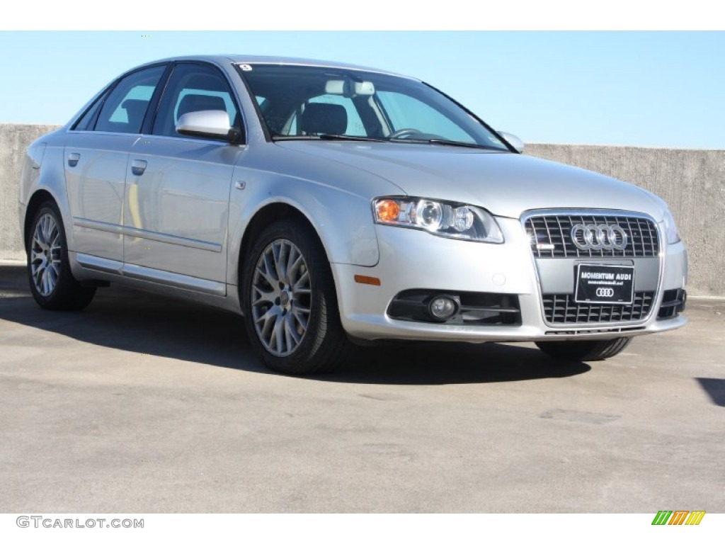 2008 A4 2.0T quattro Sedan - Light Silver Metallic / Light Gray photo #1