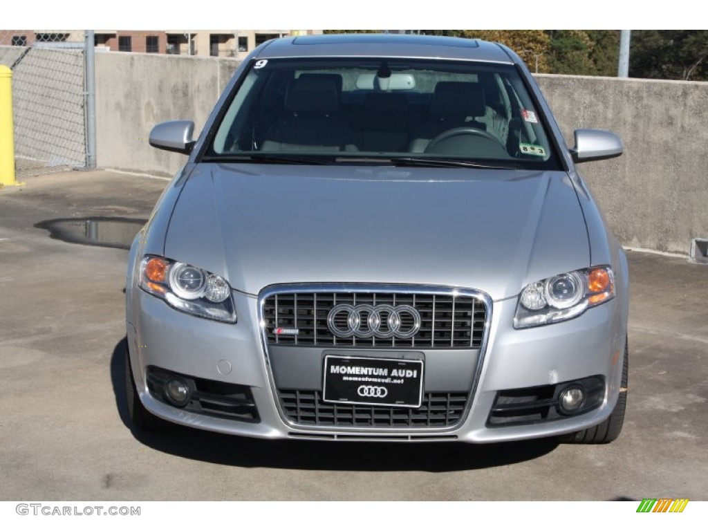 2008 A4 2.0T quattro Sedan - Light Silver Metallic / Light Gray photo #2