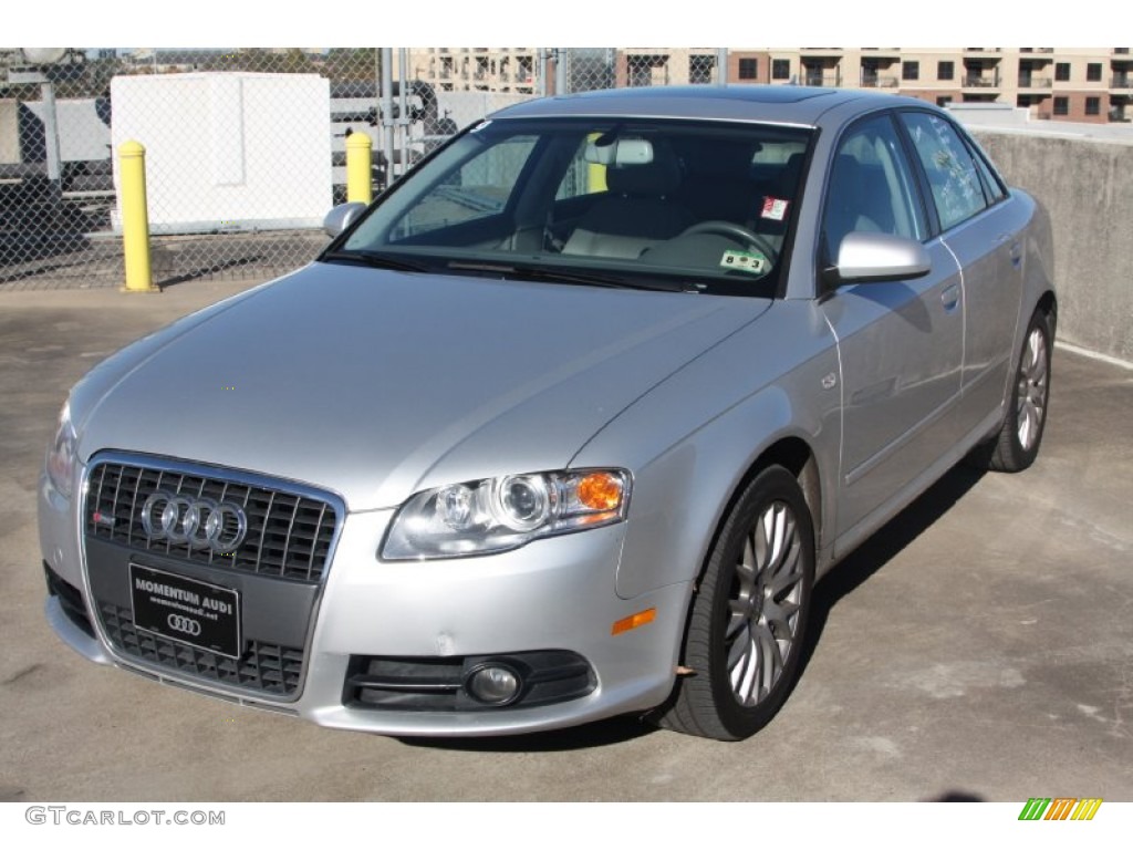 2008 A4 2.0T quattro Sedan - Light Silver Metallic / Light Gray photo #4
