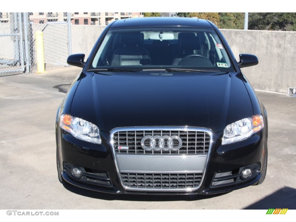 2008 A4 2.0T S-Line Sedan - Brilliant Black / Black photo #2