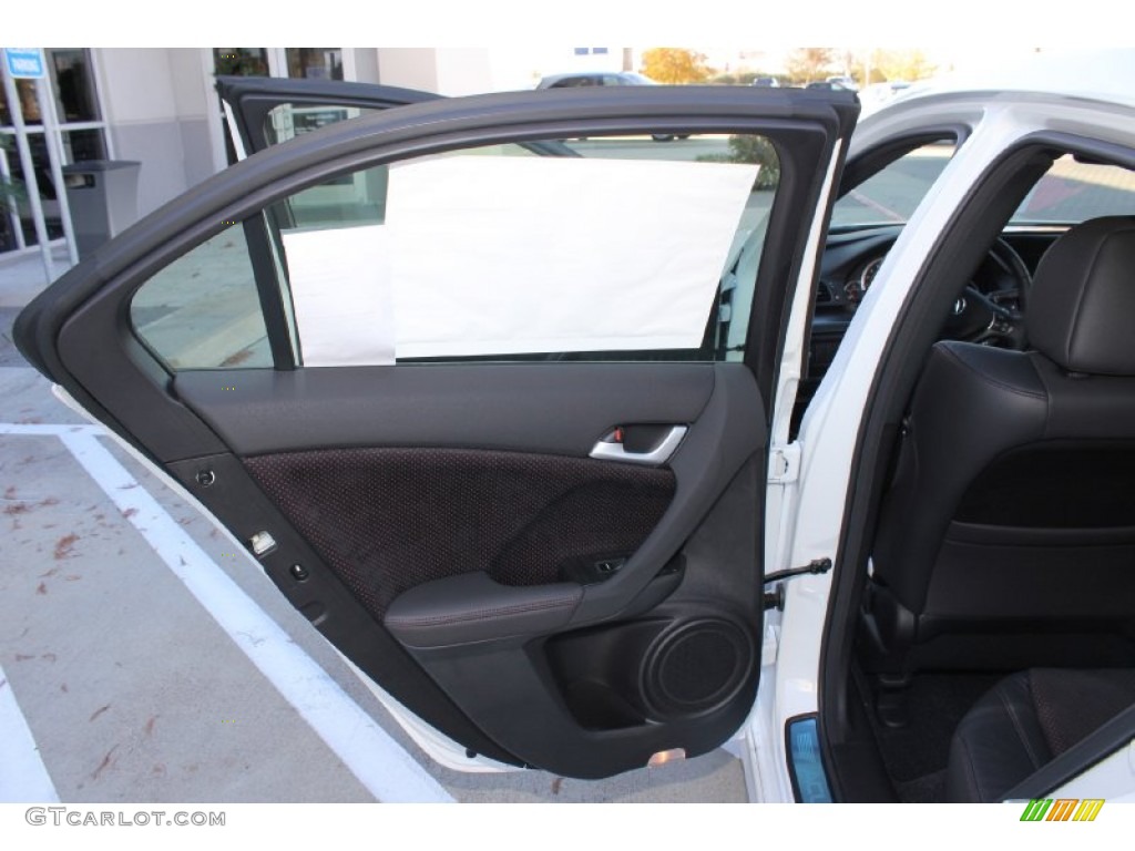 2013 Acura TSX Special Edition Special Edition Ebony/Red Door Panel Photo #74956783