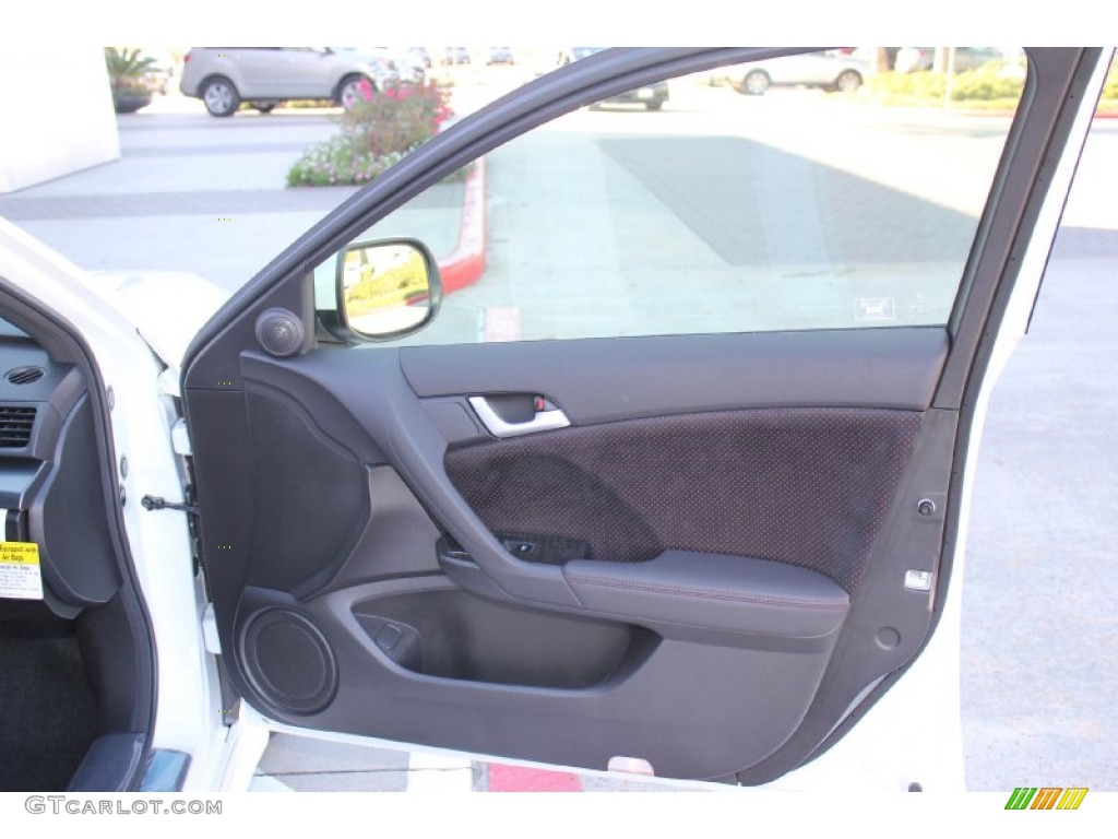 2013 Acura TSX Special Edition Special Edition Ebony/Red Door Panel Photo #74956821