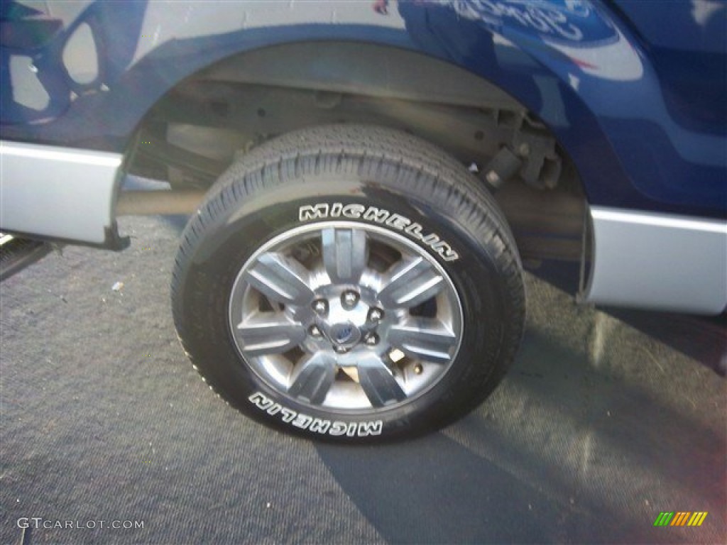 2010 F150 XLT SuperCrew - Dark Blue Pearl Metallic / Medium Stone photo #4