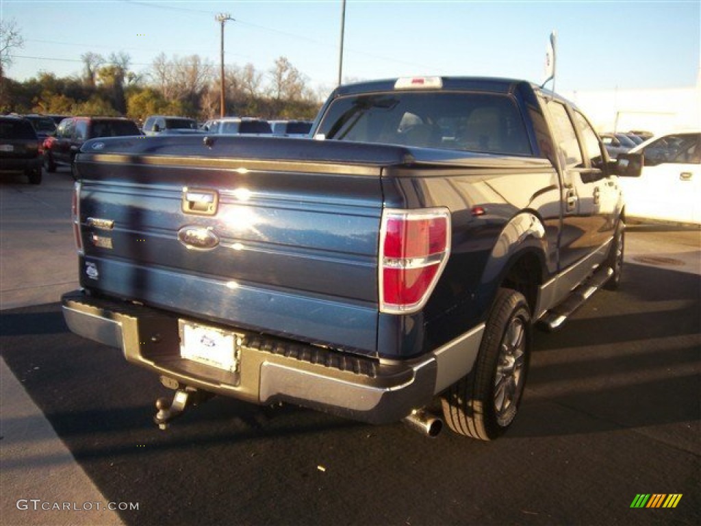 2010 F150 XLT SuperCrew - Dark Blue Pearl Metallic / Medium Stone photo #6