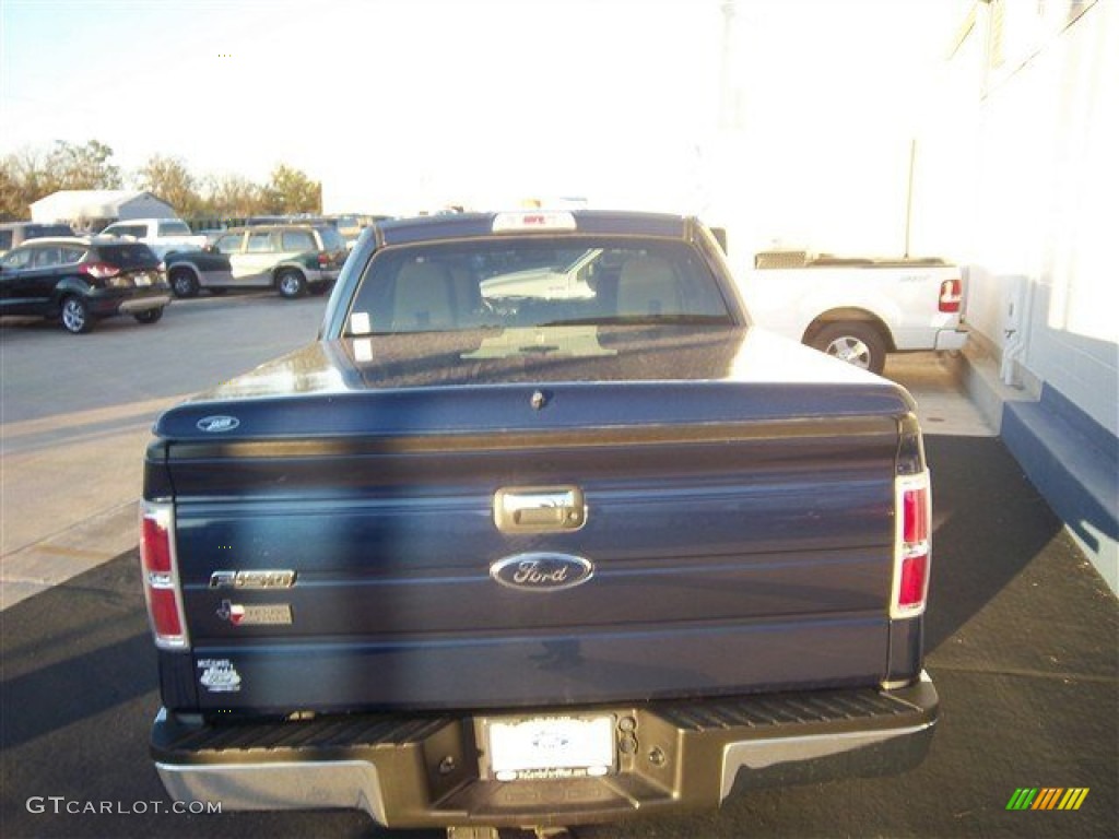 2010 F150 XLT SuperCrew - Dark Blue Pearl Metallic / Medium Stone photo #8