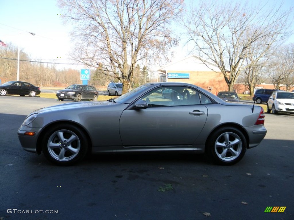2003 SLK 320 Roadster - Pewter Silver Metallic / Charcoal photo #10
