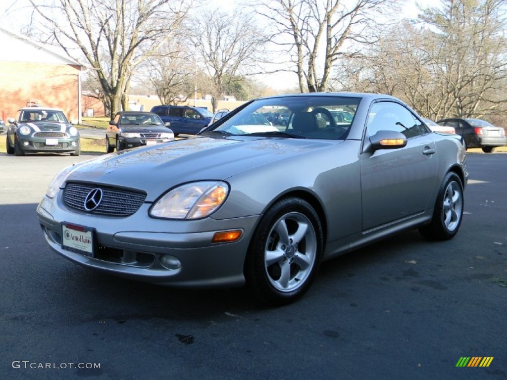 2003 SLK 320 Roadster - Pewter Silver Metallic / Charcoal photo #11
