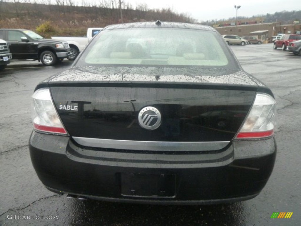 2008 Sable Sedan - Black / Medium Light Stone photo #3