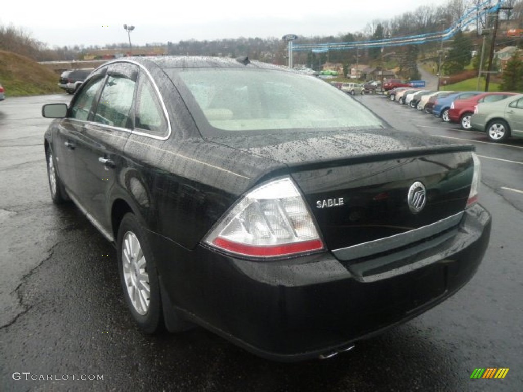 2008 Sable Sedan - Black / Medium Light Stone photo #4