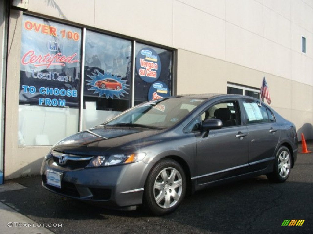2011 Civic LX Sedan - Urban Titanium Metallic / Gray photo #1