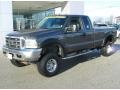 2002 Dark Shadow Grey Metallic Ford F250 Super Duty XLT SuperCab 4x4  photo #10