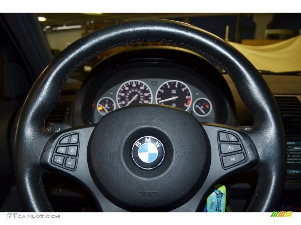 2006 BMW X5 4.4i Black Steering Wheel Photo #74965135
