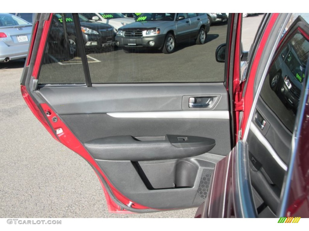 2012 Outback 2.5i Premium - Ruby Red Pearl / Off Black photo #24